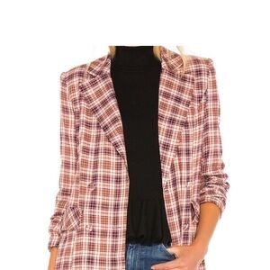 MAJORELLE pink plaid blazer!